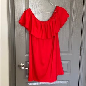 Off the Shoulder Red Dress